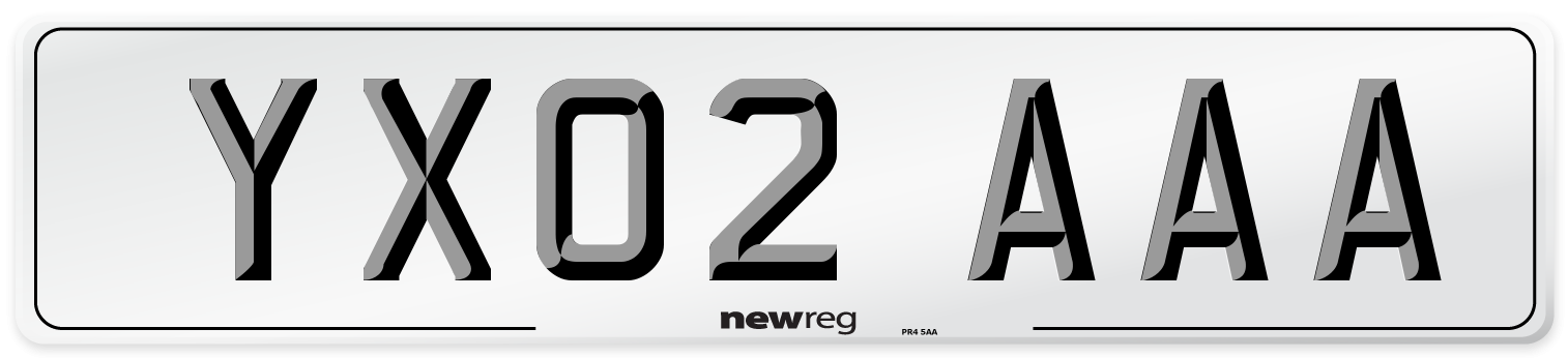 YX02 AAA Number Plate from New Reg